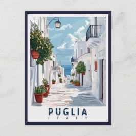 Puglia, Italien: A Retro Vykort