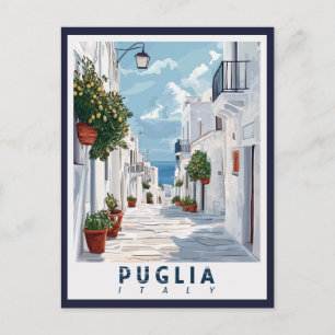 Puglia, Italien: A Retro Vykort