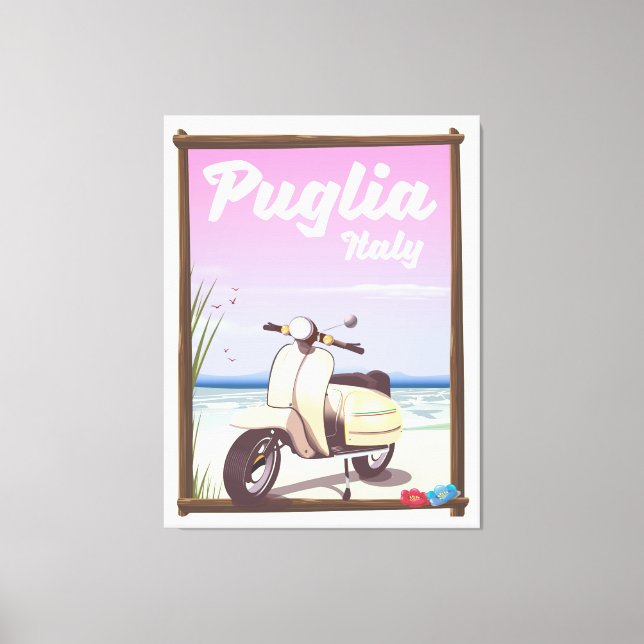Puglia Italien Resaaffisch, Canvastryck (Framsida)