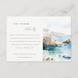 Puglia Italy Watercolor Landscape Wedding Details Tilläggskort