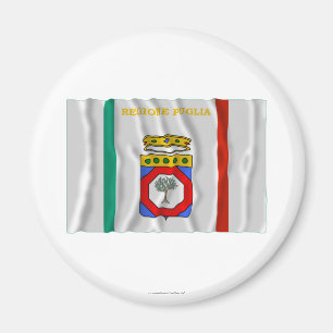 Puglia som vinkar flagga magnet