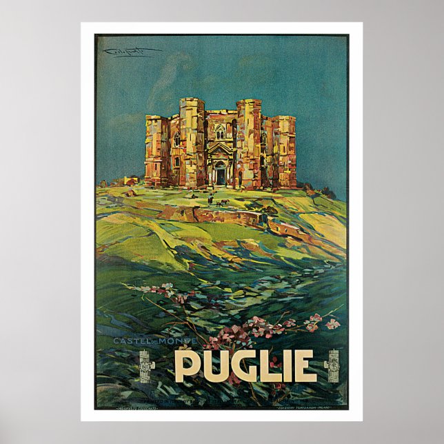 Puglie, Apulien, Italien Vintage resor Poster (Framsidan)