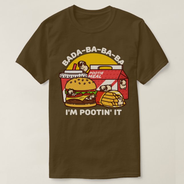 Puglie Pootie Meal T Shirt (Design framsida)