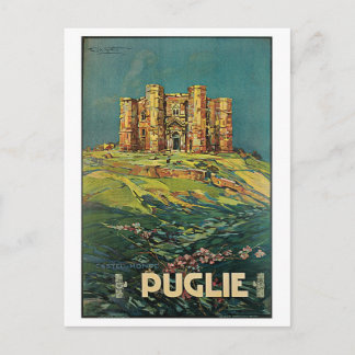 "Puglie ( Puglia ) Vintage Italienska reseposter Vykort