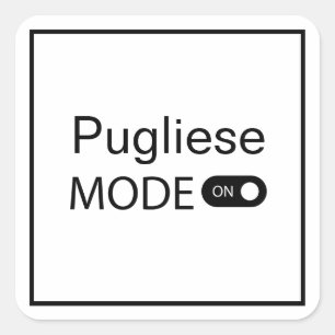 Pugliese-läge på rolig Tanguero Tango-dansare Fyrkantigt Klistermärke