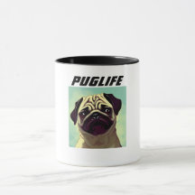 PUGLIFE Pug Hund Mugg Shot Cute Ögon