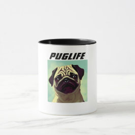 PUGLIFE Pug Hund Mugg Shot Cute Ögon
