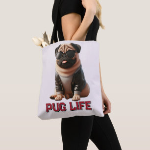 Pugliv Söt Pug Hund Tygkasse
