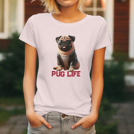 Pugliv Sött Hunddesign för Pugälskare! T Shirt