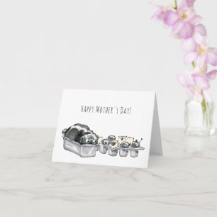 Pugloaf och Puppymuffins roligt Mors dag-kort Kort