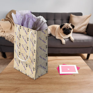 Pugmamma par av fawn pug hundar Mönster