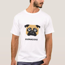 Pugnacious Pug ansikte illustration