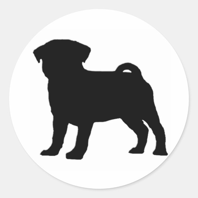 PugPrint Runt Klistermärke (Framsida)