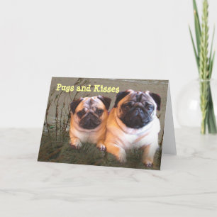 Pugs and Kisses Card Kort