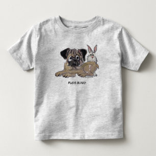 Pug's Bunny Cute Tecknad hund T-shirt