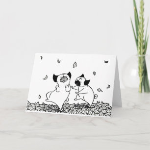 Pugs Dancing in Lövs Kort