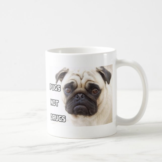 Pugs ej narkotika kaffemugg (Höger)