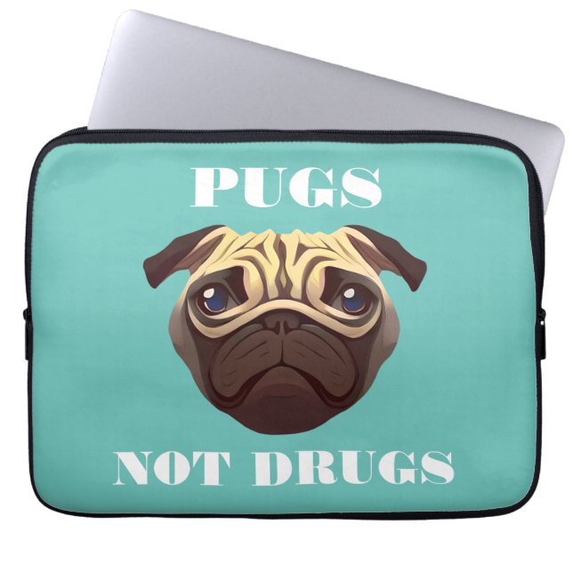 Pugs ej narkotika laptop fodral (Framsidan)