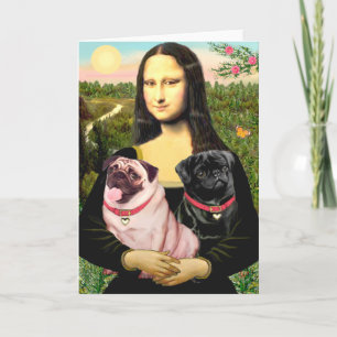 Pugs (Fawn + Blk) - Mona Lisa Kort