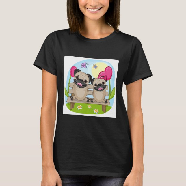 Pugs in Kärlek Essential T-Shirt 862 (Framsida)