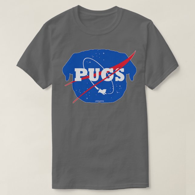 PUGS IN RACE T SHIRT (Design framsida)