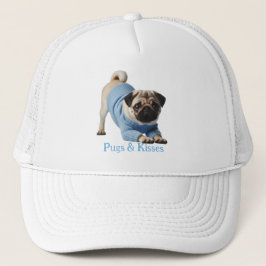 Pugs & Kisses: Adult Pug Thned Design Keps