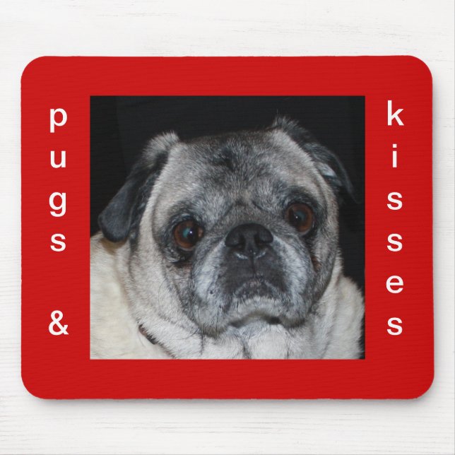 Pugs & Kisses Mousepad Musmatta (Framsidan)