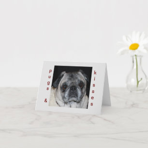 Pugs & Kisses Notkort Kort
