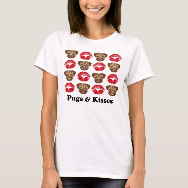 Pugs & Kisses T-shirt (Framsida)
