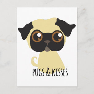Pugs & Kisses Vykort