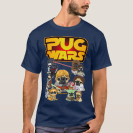Pugs Krig - Funny Pug Hund Sci-Fi Movie Parody T Shirt