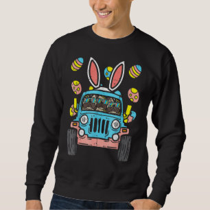 Pugs Monster Lastbil Bunny Öron Eggs Påskägg Hunt Lång Ärmad Tröja