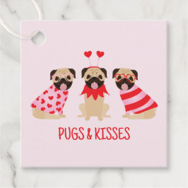 Pugs och Kisses Cute Pug Hundar Gåvor Etiketter