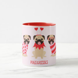 Pugs och Kisses Cute Pug Hundar Mugg