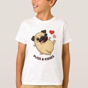Pugs och Kisses Rolig hund Pun T Shirt