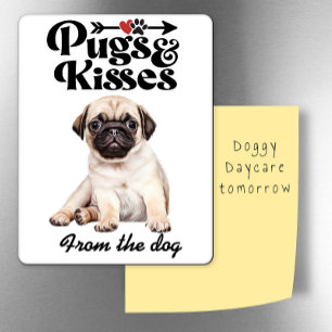 Pugs och Kisses Valentines Day-kylskåp Magnet