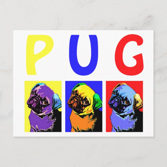 Pugs Vykort (Framsida)