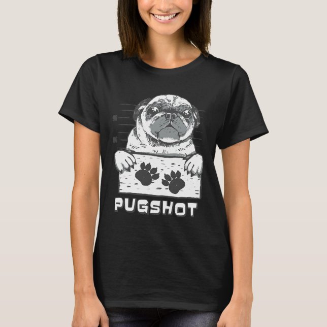 Pugshot a Pug Mugshot Essential T-Shirt 574 (Framsida)