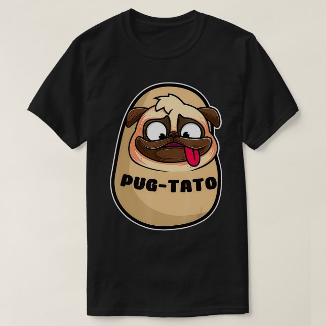 Pugtato Cute Pug Potato Dog Lover Funny Design And T Shirt (Design framsida)