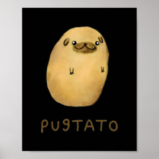Pugtato Hund Gift Funny Cute Poster