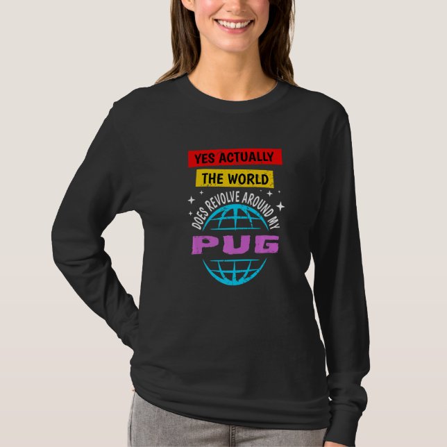 Pugtato Potatis Mops Holländsk Bulldog Humor Djur  T Shirt (Framsida)