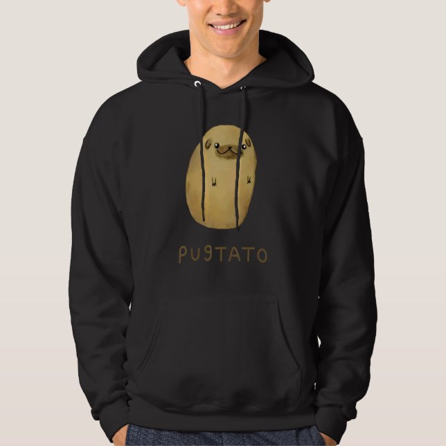Pugtato Potato Hundar Hoodie (Framsida)