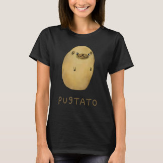 Pugtato Potato Hundar T Shirt