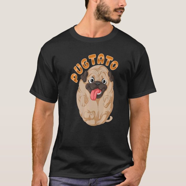 Pugtato Pug Potato Hund Costume Meme Manar & women T Shirt (Framsida)