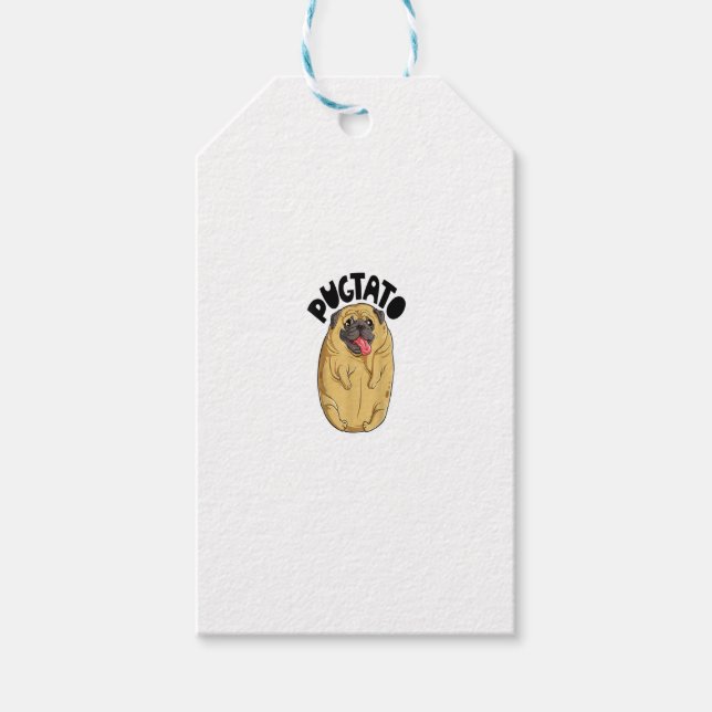 Pugtato Pug Potato Shirt Hundälskares Costume Funn Presentetikett (Framsidan)