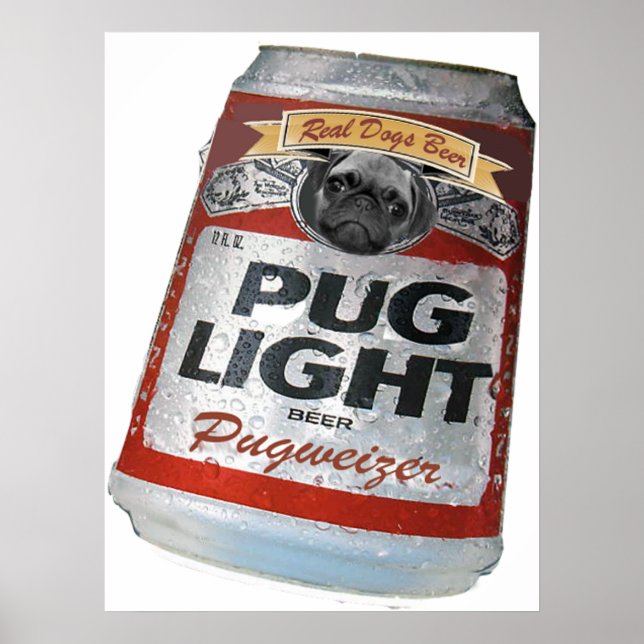 Pugweizer Light Beer Poster (Framsidan)