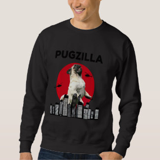 Pugzilla Pug Mamma Pug Pappa Pug Pug Pug Animal Lång Ärmad Tröja