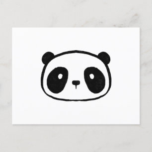 Puhig jättepanda serieansikte vykort