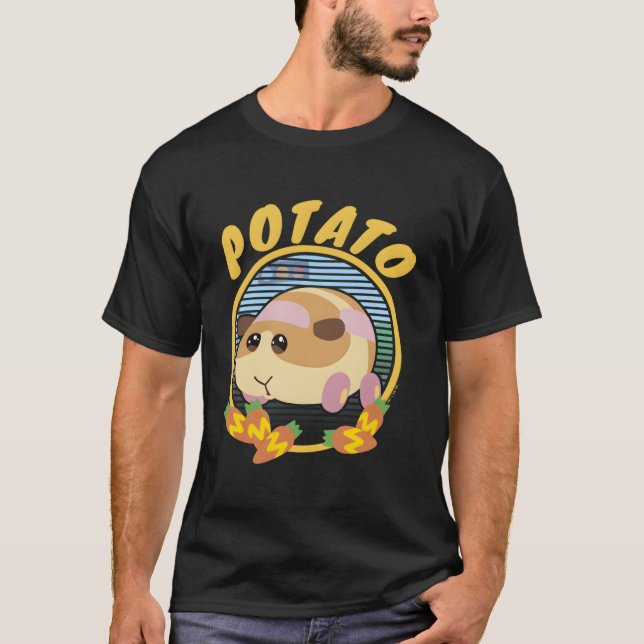 Pui Pui Molcar Potato Circle Porträtt T Shirt (Framsida)