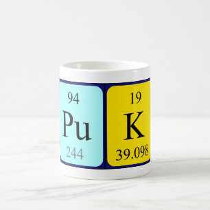 Puk Periodisk bord namn mugg